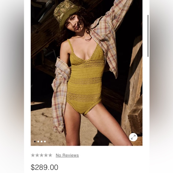 NWT!! She Made Me - Essential Crochet One-Piece Swimsuit Size Small - Picture 2 of 9